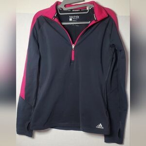 Adidas Black and Pink Techfit Pullover